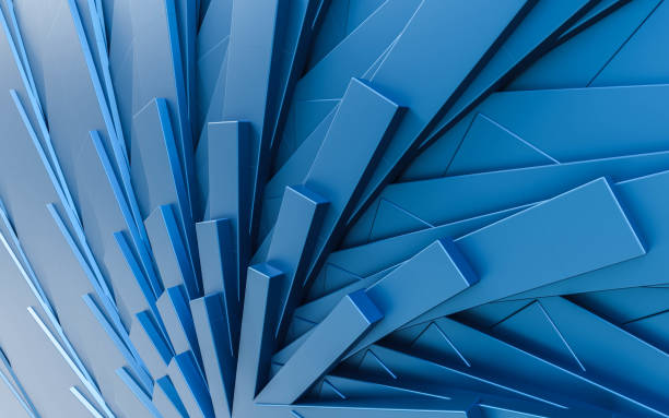 istock Close-Up of Blue Object With Sky Background 3d render illustration 2205588954