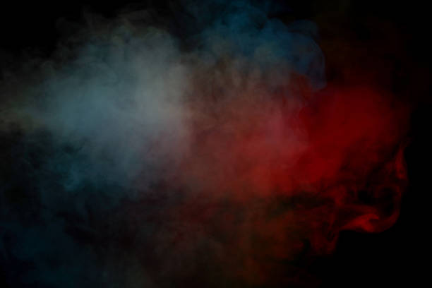 istock Orange and red steam on a black background. 2205591003