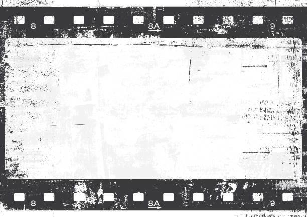 35mm film strip analog camera grunge background with copy space