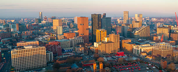 istock Northern Manchester Sunrise Panorama 2205597166