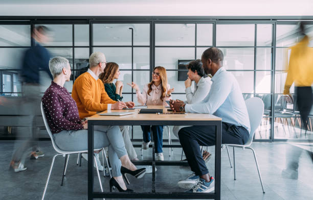 istock Business partners on meeting in the office. 2205598322