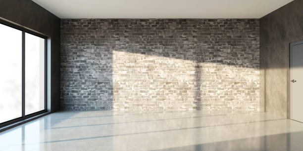 istock An empty room with a door and a brick wall 3d render illustration 2205599302