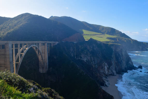istock Bixby Creek Bridge along the Pacific Coast Highway with ocean views 2205602820