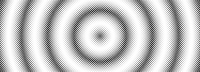 Halftone Circle Background Radial Comic Target Texture Black And White ...