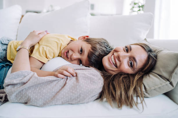 istock Mother and son at home. 2205617394