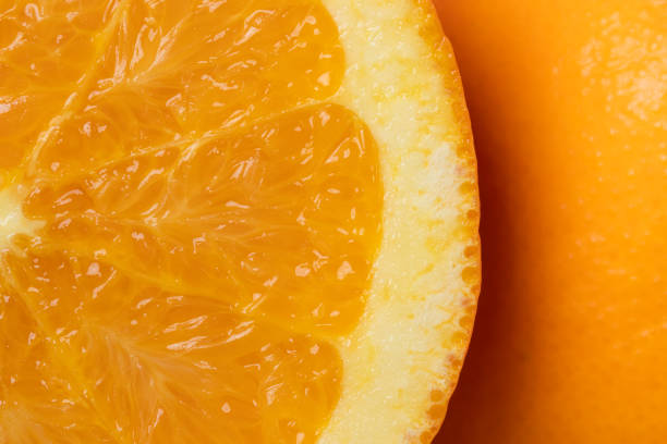 istock Close up orange pulp texture. Top view 2205623163