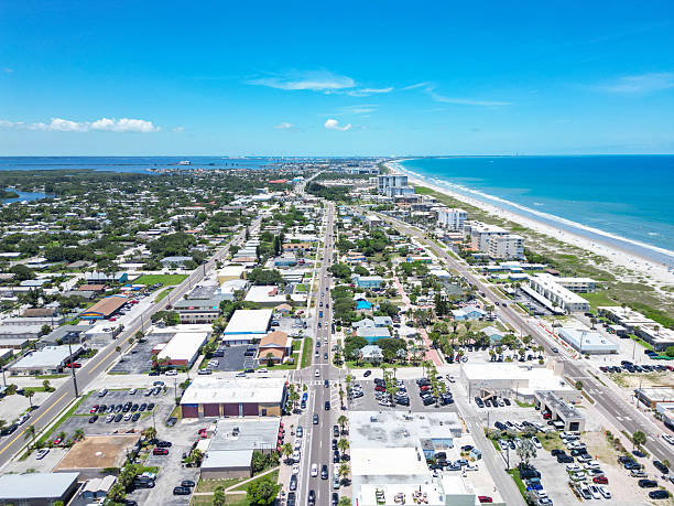 istock Downtown Cocoa Beach along A1A on Florida's Space Coast in Brevard County 2205623438