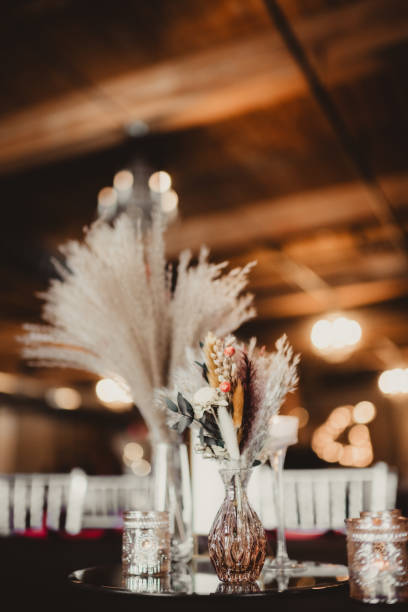 istock Dried flower boho centerpiece at wedding reception 2205631990