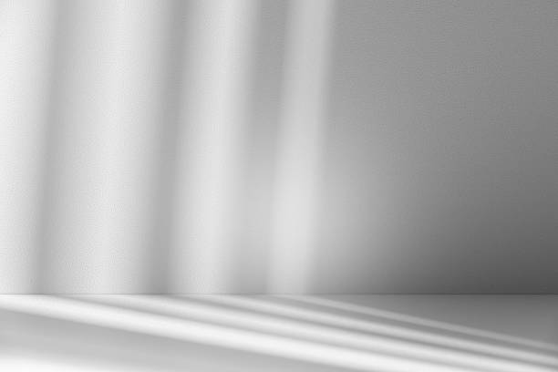 istock Wall interior background, studio and backdrops show products.with shadow from window color white . background for text insertion and presentation product 2205633073