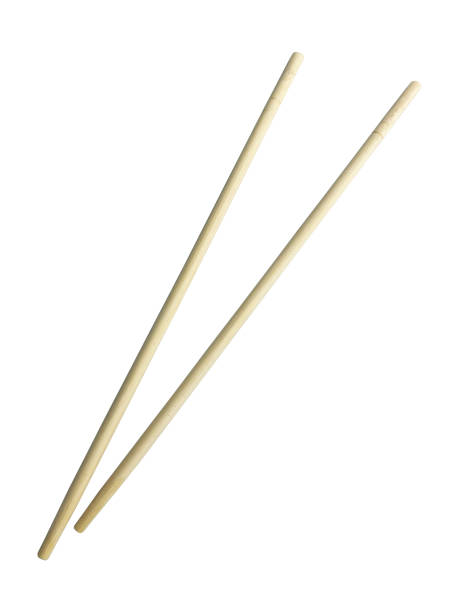 istock Chopsticks isolated on white background. wooden chopsticks clipping path isolated object. kitchenware item clipart for isolated , clipping path , clipart element 2205636151