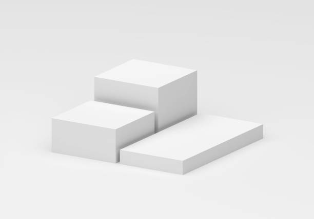 istock White square product display podium in studio room, for display presentation 2205642006