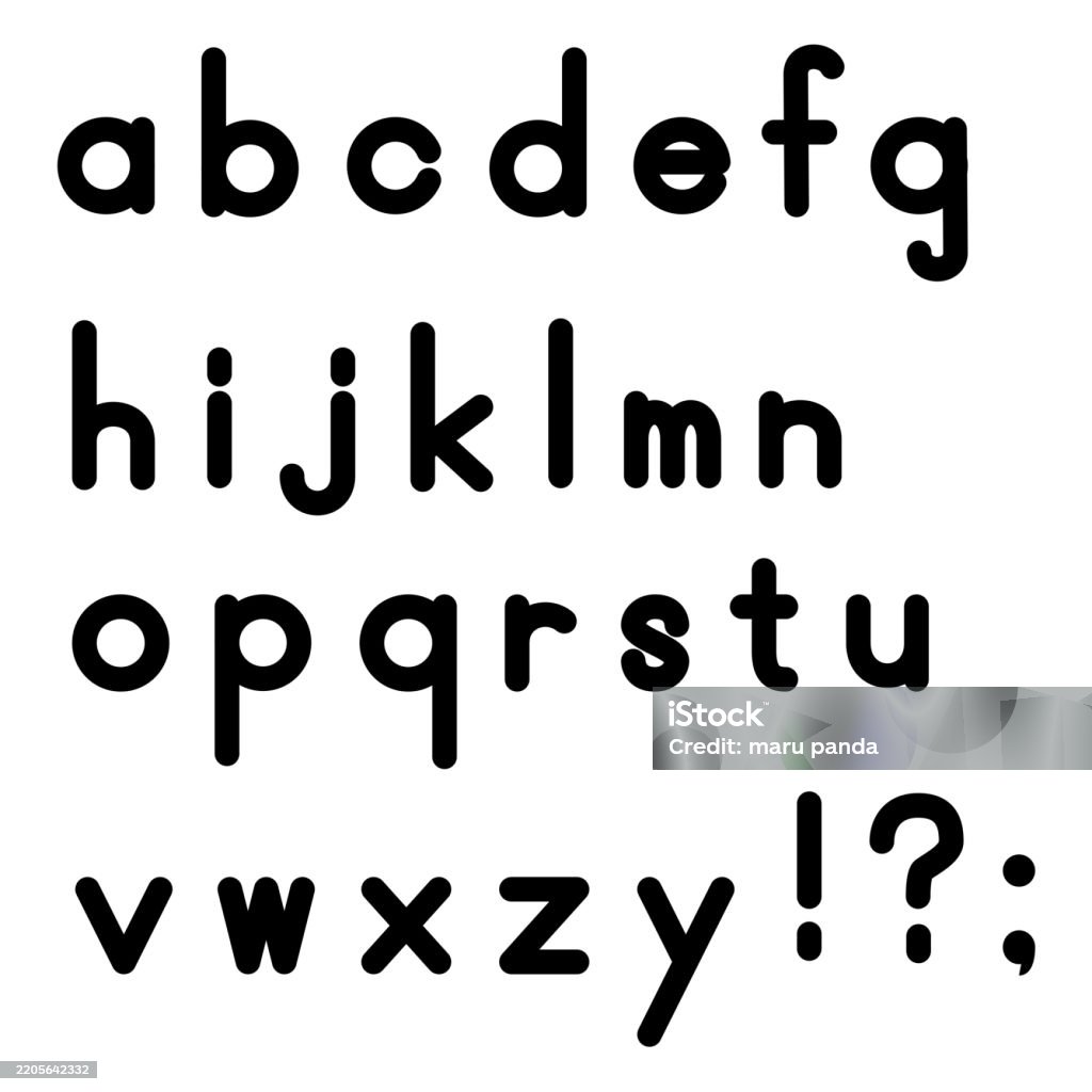 Lowercase Th Vector Illustration Of The Alphabet In Lowercase Stock Illustration - Download ...