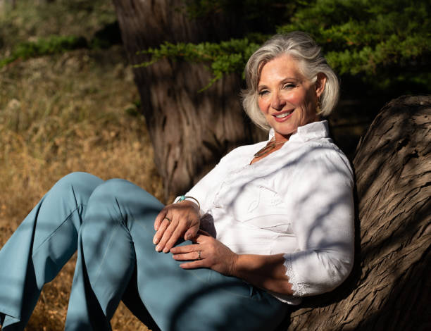 istock Middle age woman posing outdoors 2205642821