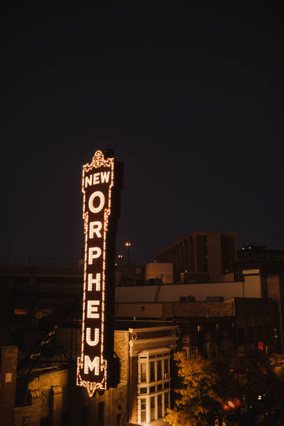 Orpheum theater at night Downtown Madison Wisconsin