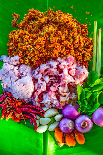 istock Food Series : Ingredients for making Sai Oua or Northern Thai style sausage 2205648424