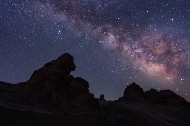 istock Silhouette of Rocks Under Milky Way 2205648512