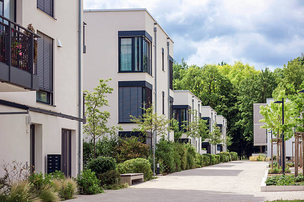 istock Residential Apartment Building Landscaping 2205648758
