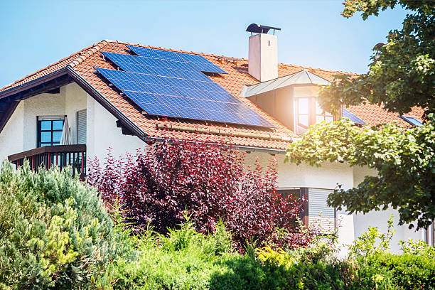 istock Old House with Solar Panels Station 2205648779