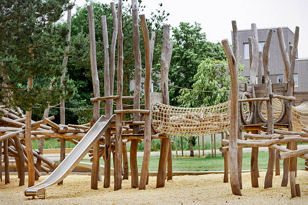 istock Playground Climber Wooden 2205648802
