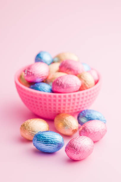 delicate spring Easter still life with spring flowers and quail painted eggs.