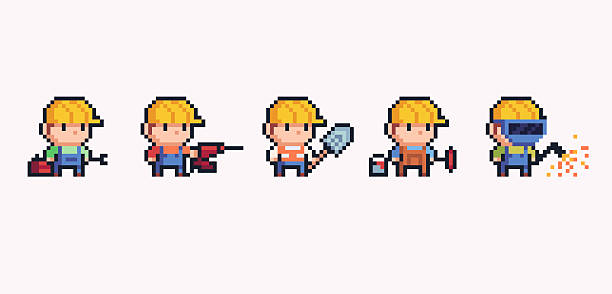 Game development, mobile app. Isolated vector illustration.