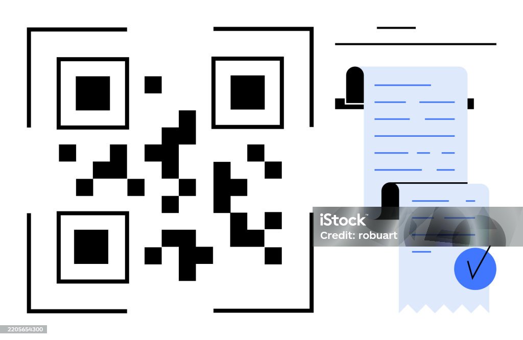Qr Code And Receipt Combination For Digital Payments And Invoicing ...