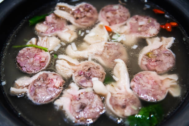 Chinese food lamb tripe bun meat
