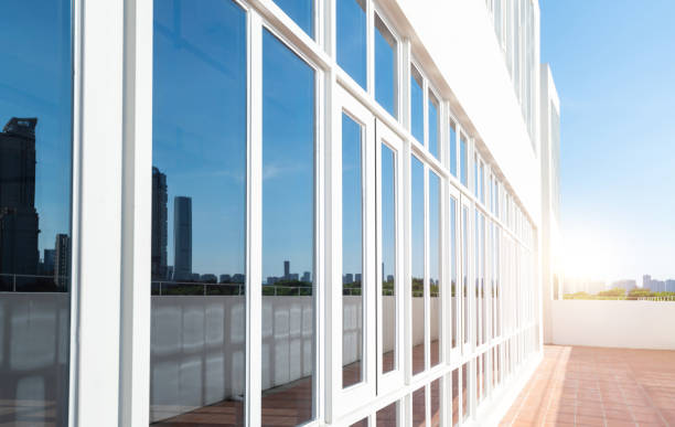 istock Glass walls of modern office building 2205655774