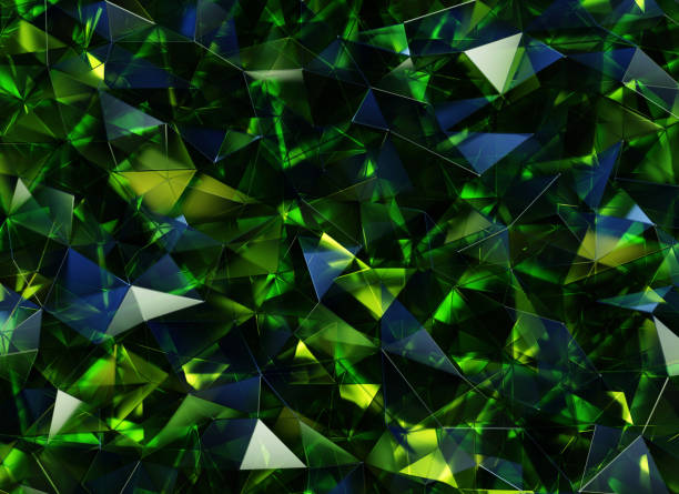 istock Luxury Abstract Realistic Green Texture Reflection Close Up Background 3D rendering 2205663417