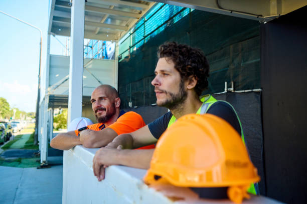 Engineers planning new urban construction project in australia