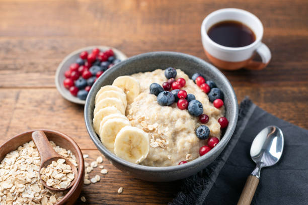 istock Oatmeal bowl with berries 2205665990
