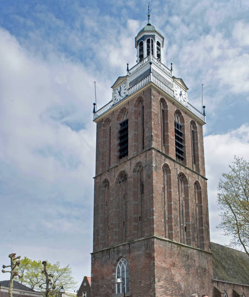 istock Church tower at Meppel Drenthe Netherlands. 2205671204