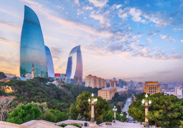 Baku Cityscape stock photo