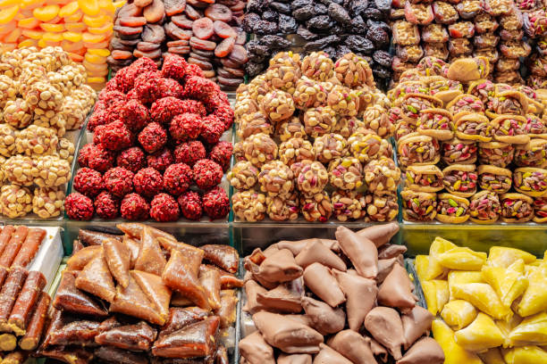 istock oriental sweets sold on the market 2205684280
