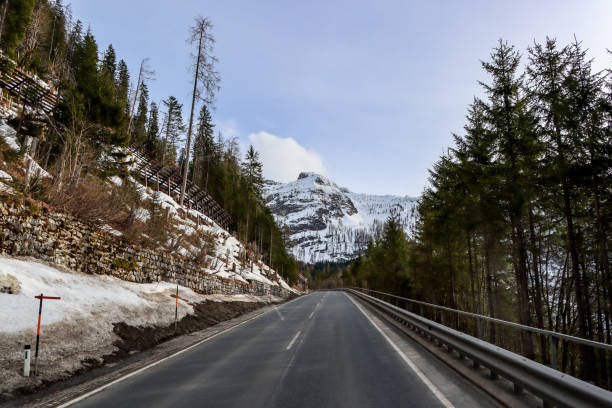 snow-capped mountains in Austria in spring. High quality photo