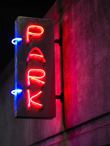 istock Parking Garage Neon Sign 2205692074