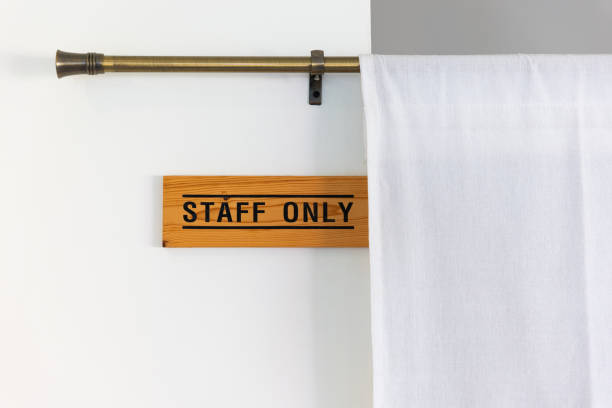 istock Staff Only sign in the coffee shop 2205694469