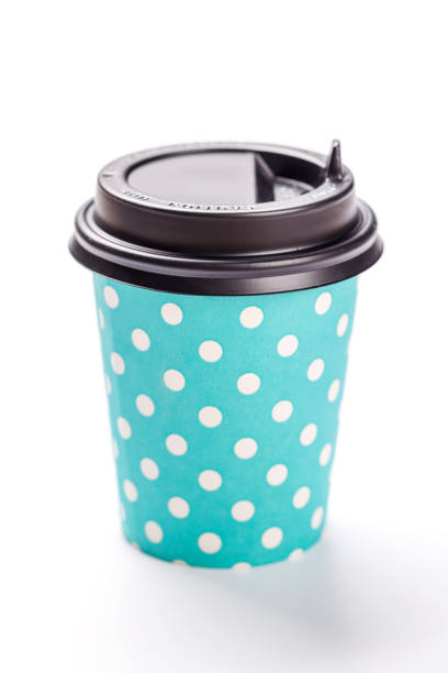Morning coffee in disposable cup