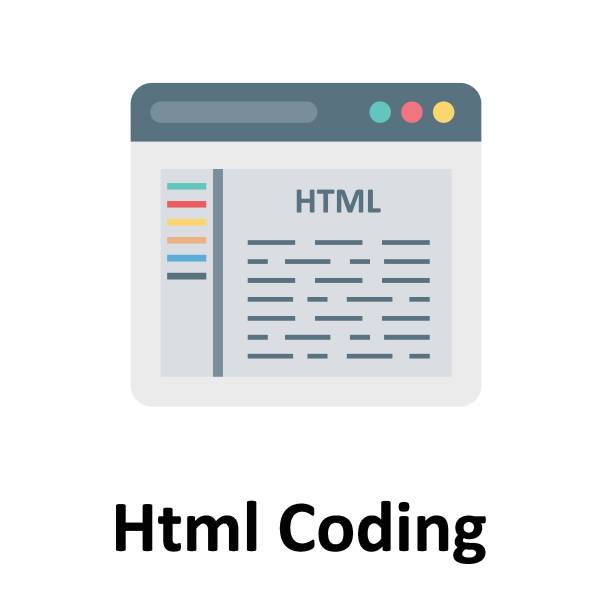 Html Coding, Html Vector Icon which can easily modify or edit Html Coding, Html Vector Icon which can easily modify or edit source code stock illustrations