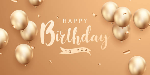 istock Celebrate your birthday background with beautiful balloon vector illustration. 2205700200