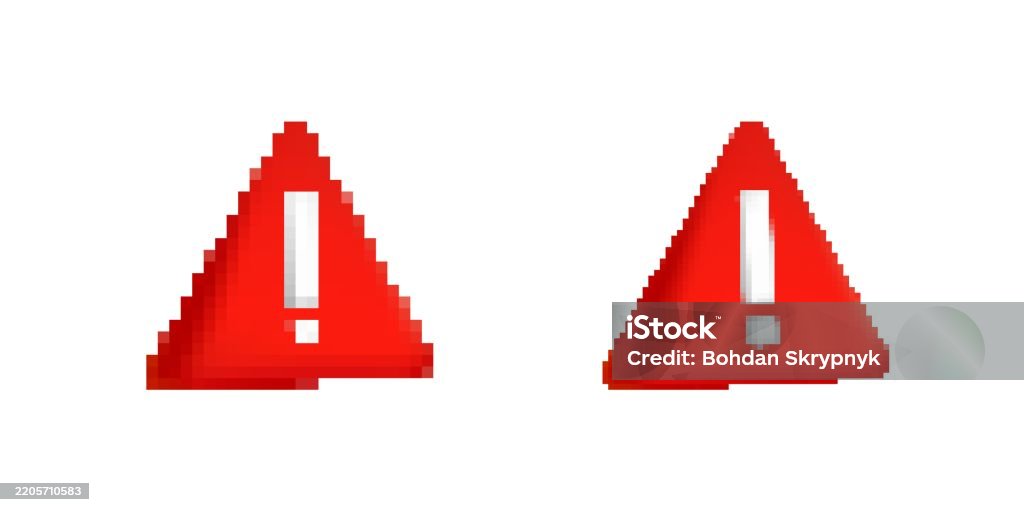 Alert Warning Triangle Two Red Warning Triangles With Exclamation Marks Indicating Alert Or ...