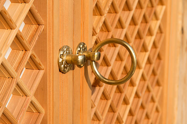 istock door lock at the Buddhist temple building 2205711556
