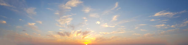 istock Panoramic colorful sunrise sky. Sky and cloud 2205715263