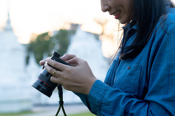 istock Tourist using digital camera travel on vacation 2205715802
