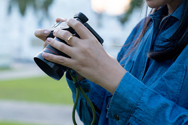 istock Tourist using digital camera travel on vacation 2205715805