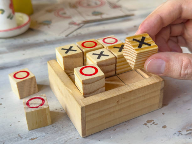 istock Wooden Tic-Tac-Toe Game 2205718764