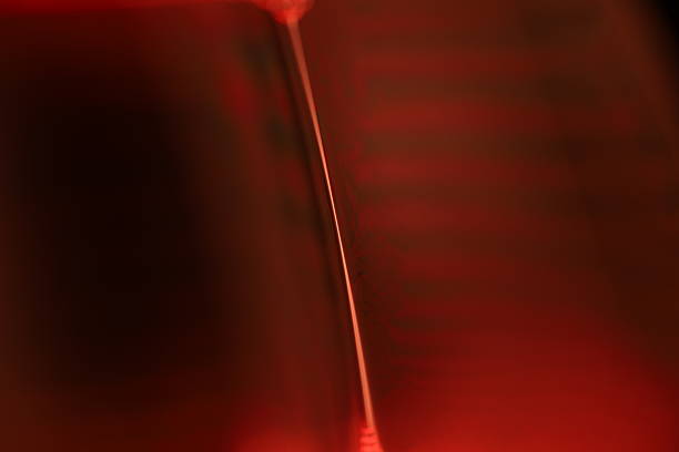 istock Red and black horror liquid background, bubbles in macro, connection of bubbles in macro, water surface, biological cell structure, liquid cells 2205719497