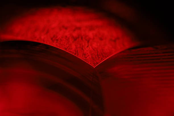 istock Red and black horror liquid background, bubbles in macro, connection of bubbles in macro, water surface, biological cell structure, liquid cells 2205719502