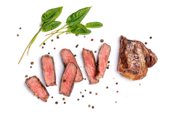 istock A perfectly cooked sliced striploin steak with a juicy, tender texture 2205719714