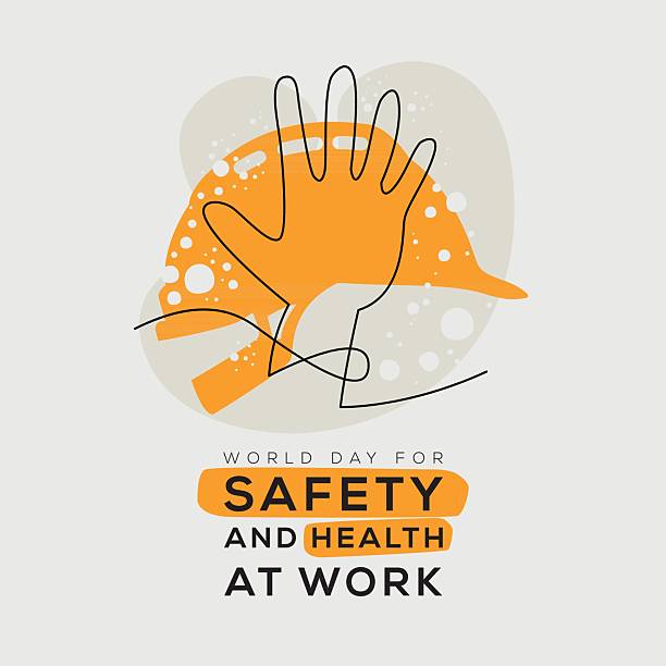 World Day for Safety and Health at Work. World Day for Safety and Health at Work, held on 28 April. earth first aid stock illustrations